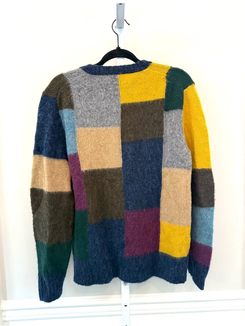 J.Crew 100% Wool Colorblock Crewneck Sweater BS392 Multicolor Men’s M